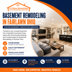 Basement Remodeling in Fairlawn Ohio | Custom Basement Renovation Services | US Home Remodeling