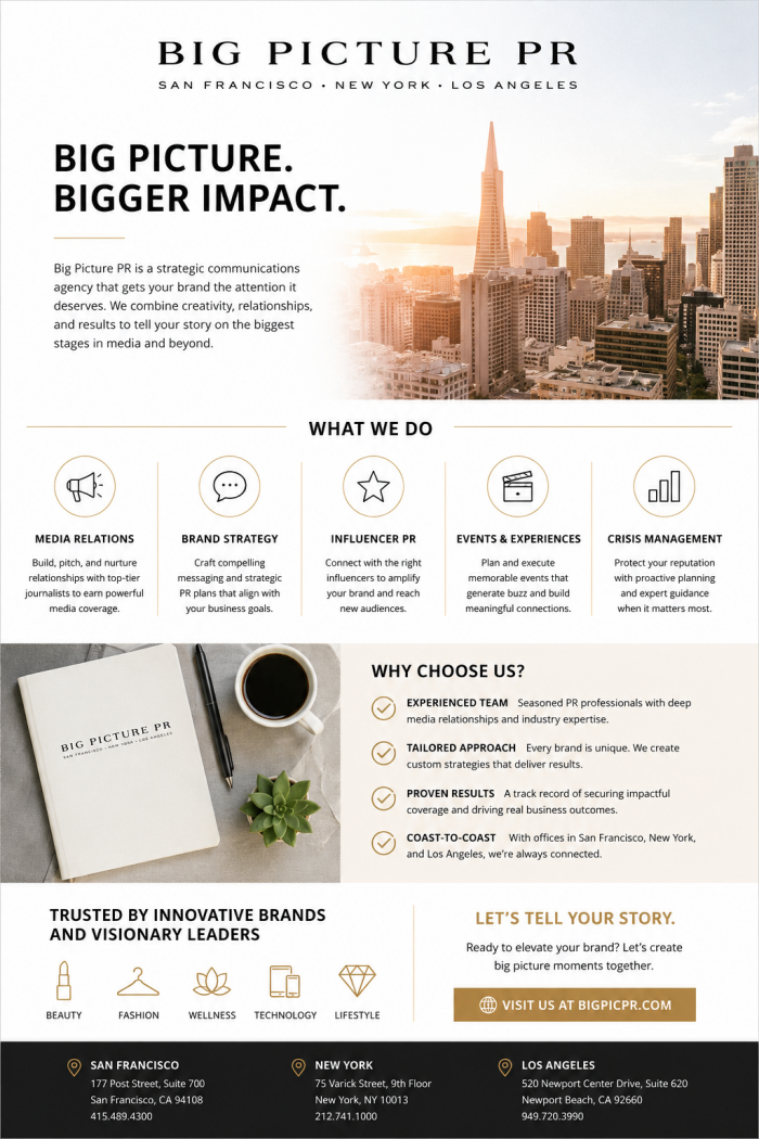 Big Picture PR – Strategic Public Relations & Brand Communications