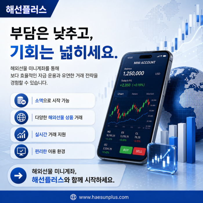 해외선물 미니계좌로 부담 없이 시작하는 스마트 거래