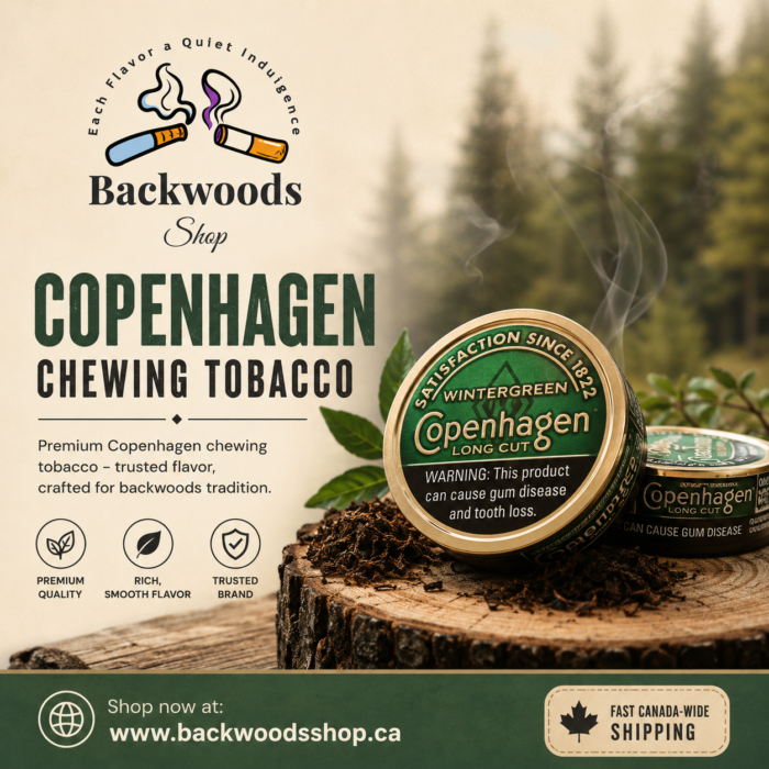 Discover Quality Copenhagen Chewing Tobacco at Backwoods Shop