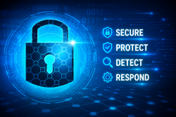 Advanced Cybersecurity Digital Lock Protection Concept