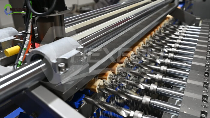 Hot Dog Sorting and Drilling Line