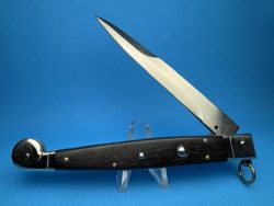 AGA Campolin Siciliano Ebonywood Bayonet Ringpull Switchblade