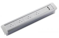 CM Centra In-Desk Unit with 4 GPO With Rotating Cover & 2 USB Provision