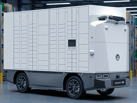 Z5 Multi-Locker Robovan – Driverless Delivery Vans | Zelostech