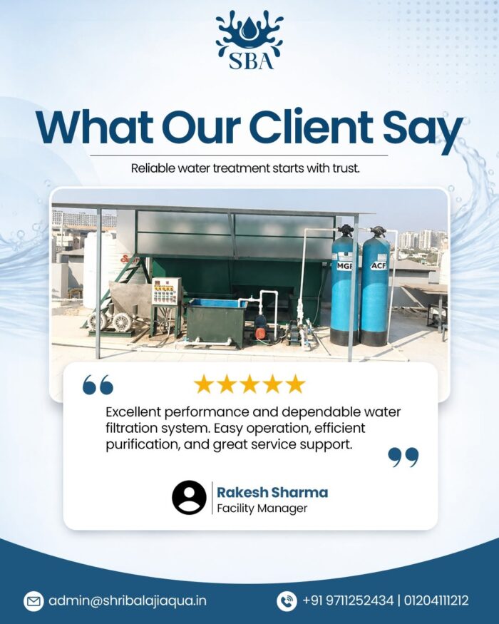 Client Testimonial-Trusted Water Treatment Solutions by Shri Balaji Aqua