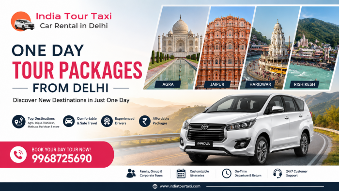 Affordable One Day Tour Packages from Delhi for Comfortable Sightseeing Travel