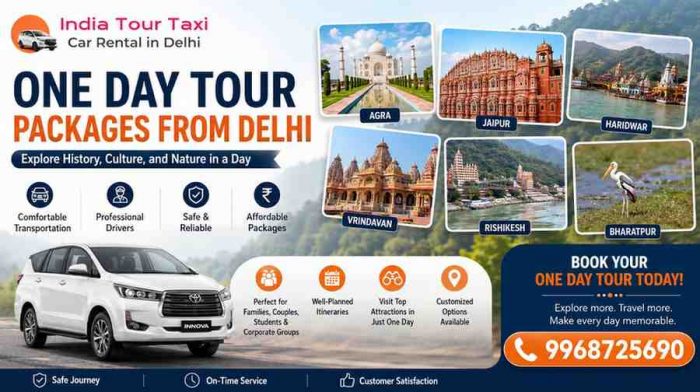 Affordable Innova Taxi in Delhi for Comfortable City Tours & Day Trips