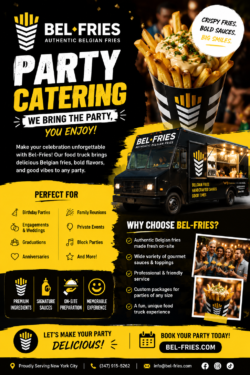 Party Catering NYC | Belgian Fries Food Truck for Events