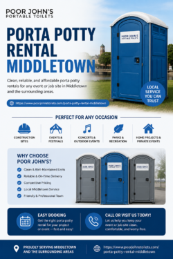Porta Potty Rental Middletown | Affordable Portable Toilet Rentals