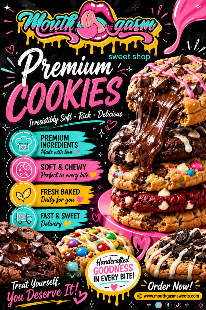 Premium Gourmet Cookies | Freshly Baked Cookie Delivery by Mouthgasm Sweets