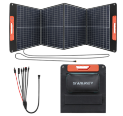 SWAREY 100W Portable Solar Panels for Camping RV Monocrystalline Power Station