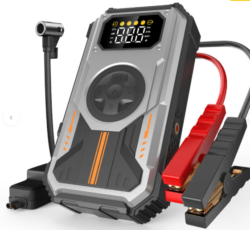 7-in-1 Jump Starter Power Pack, 6000A Car Battery Booster (10L Gas/8.5L Diesel) with 150PSI Air  ...