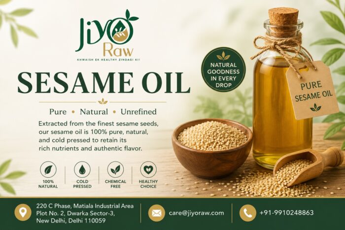 Sesame Oil Online India for Pure Nutrition and Traditional Cooking – Jiyo Raw