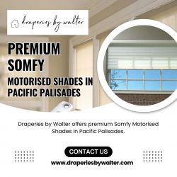 Premium Somfy Motorised Shades in Pacific Palisades | Draperies by Walter