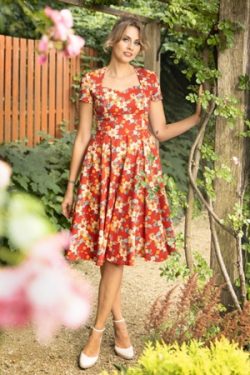 Retro Floral Print Dresses for Modern Women