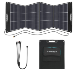 SWAREY 200W Portable Solar Panel Foldable for Camping RV Boat Monocrystalline
