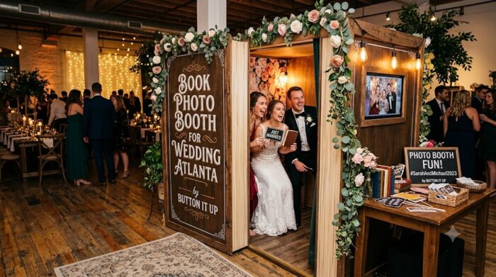 Photo Booth for Wedding Atlanta – BUTTON IT UP
