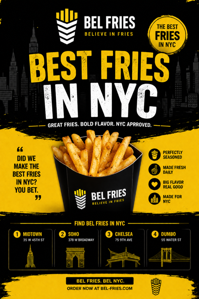 Best Fries in NYC | Fresh Belgian Fries by Bel Fries