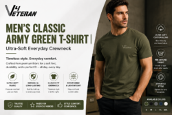 Men’s Classic Army Green T-Shirt | Ultra-Soft Everyday Crewneck