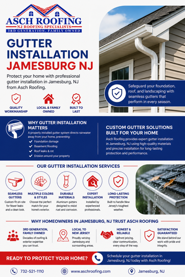 Protect Your Home with Gutter Installation Jamesburg NJ