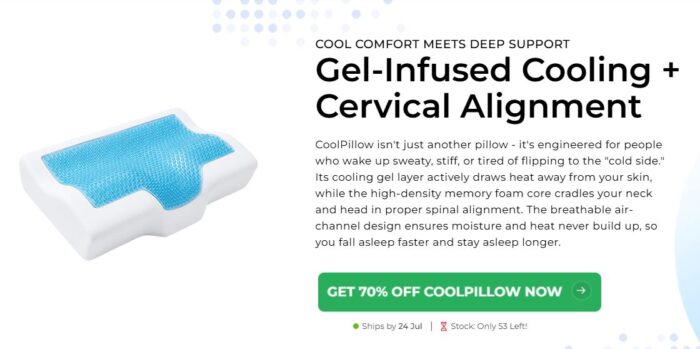 Official@- https://www.facebook.com/CoolPillow.Get/