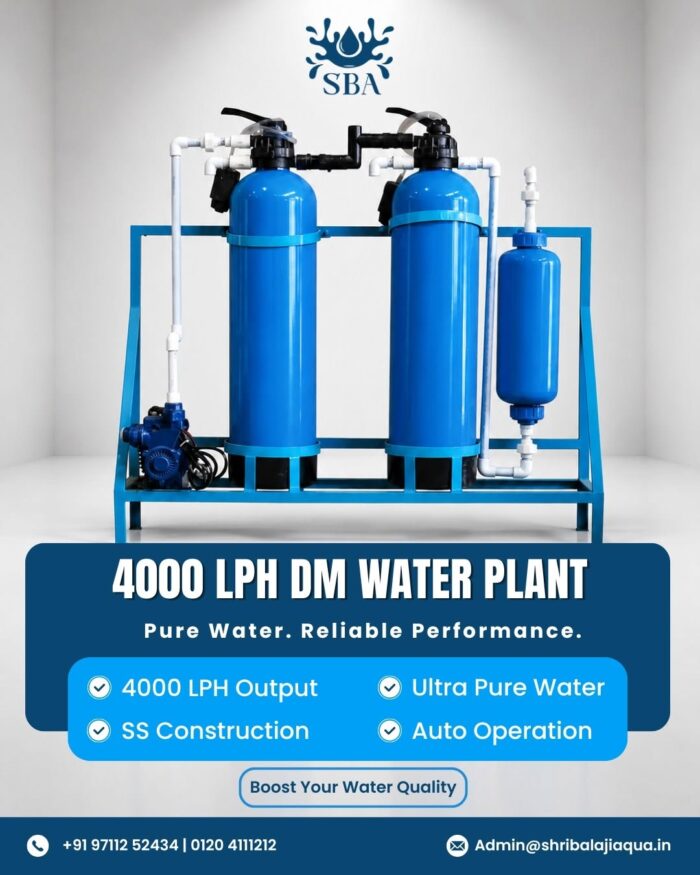 4000 LPH DM Water Plant Manufacturer & Supplier – Shri Balaji Aqua