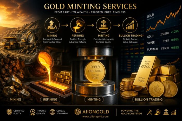 How Do Gold Minting Services Produce Certified Gold Bars and Coins?