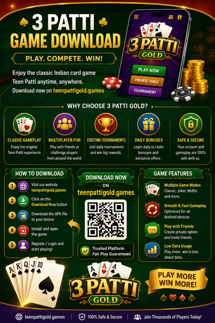 3 Patti Game Download – Enjoy Classic Card Gaming on Your Mobile