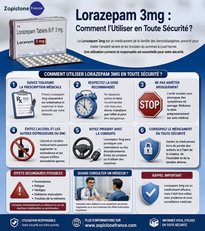 Lorazepam 3mg: Comment l’Utiliser en Toute Sécurité ?