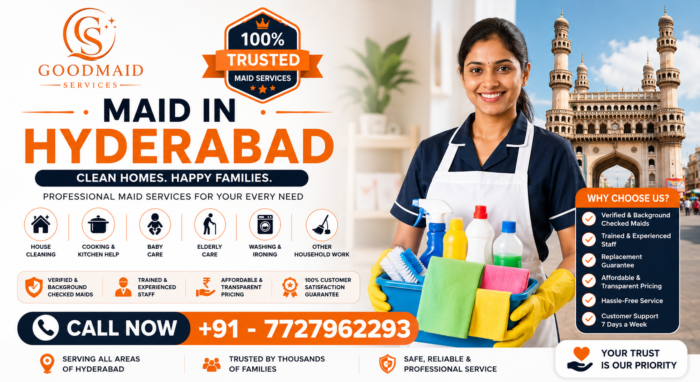 House Maid Services in Hyderabad with Clear Duties
