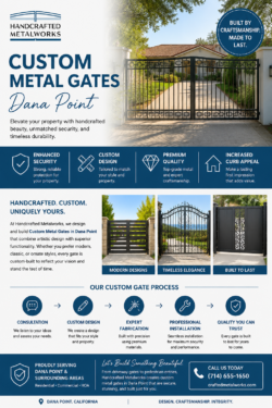Custom Metal Gates Dana Point | Handcrafted Metalworks