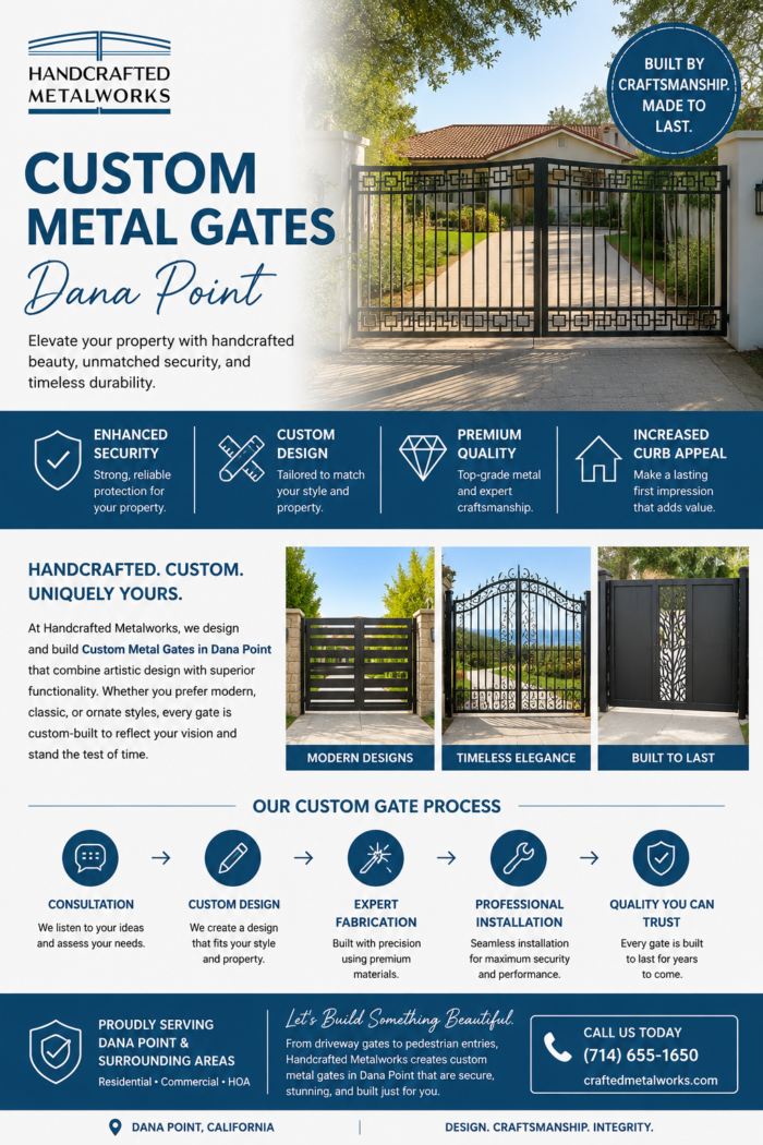 Custom Metal Gates Dana Point | Handcrafted Metalworks