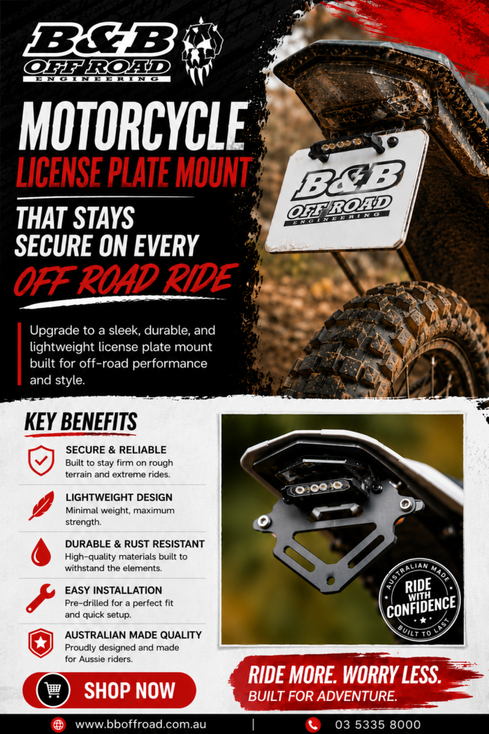Motorcycle License Plate Mount That Stays Secure on Every Off Road Ride