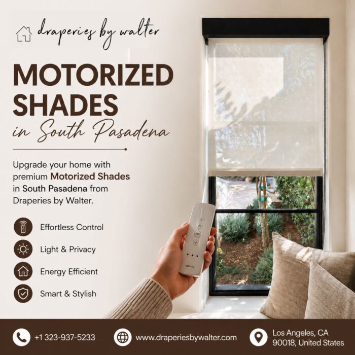Motorized Shades in South Pasadena | Draperies by Walter