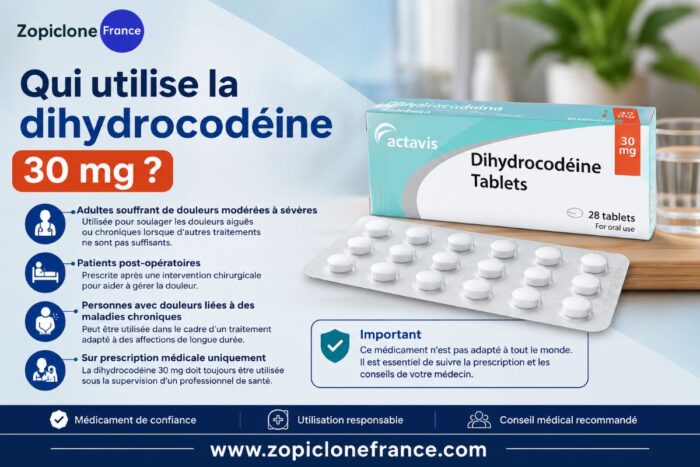 Qui utilise la dihydrocodéine 30 mg?