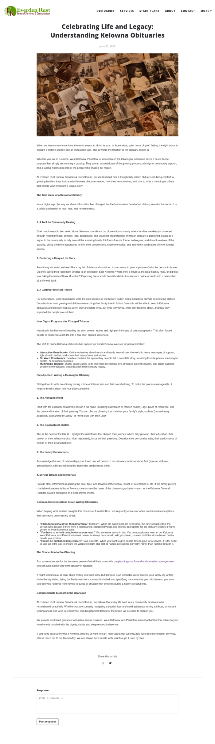 Respectful Obituary Publication and Remembrance