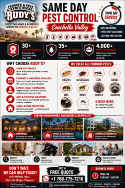 Same Day Pest Control Coachella Valley | Best Pest Control Near Me