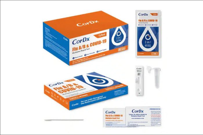 CorDx Tyfast SARS-CoV-2/Flu A+B Rapid Antigen Test
