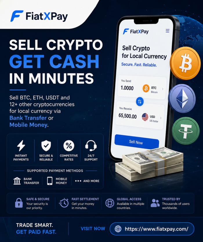 Sell USDT for Cash, Sell Bitcoin for Cash & Sell Ethereum for Cash