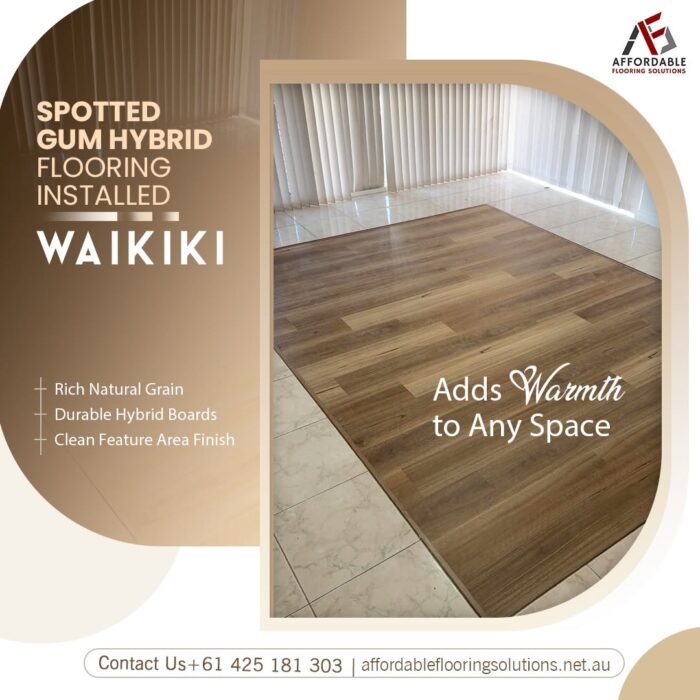 Spotted Gum Hybrid Flooring installed