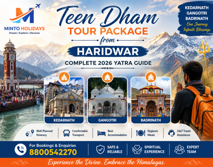Teen Dham Tour Package from Haridwar: Complete 2026 Yatra Guide