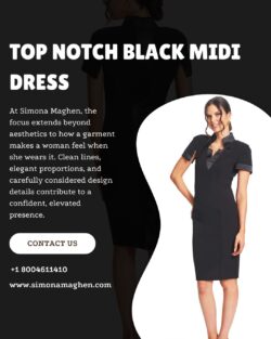 Top Notch Black Midi Dress