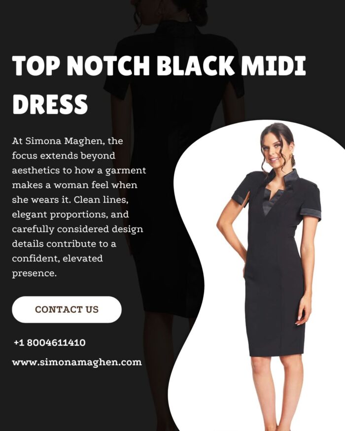 Top Notch Black Midi Dress