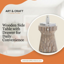Wooden Side Table with Drawer for Daily Convenience