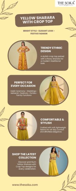 yellow sharara with crop top