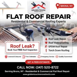 Flat Roof Repair in Bronx NY | Golden Touch Renovation