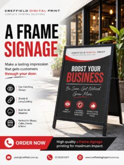 A Frame Signage Printing in Melbourne