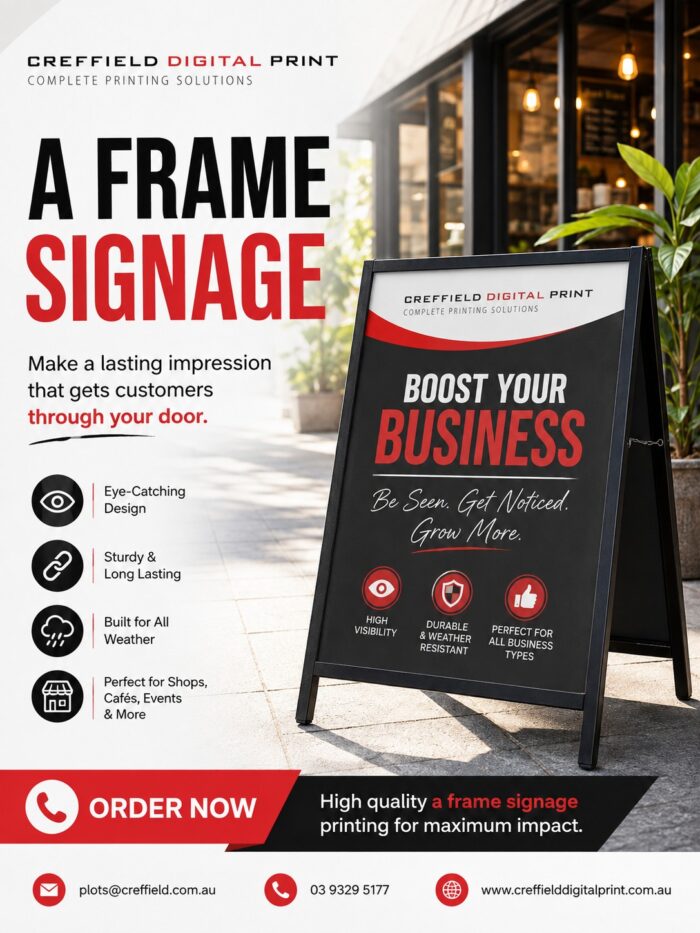 A Frame Signage Printing in Melbourne