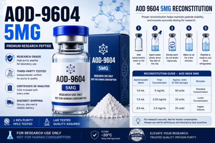 AOD 9604 10mg | AOD-9604 5mg & Reconstitution